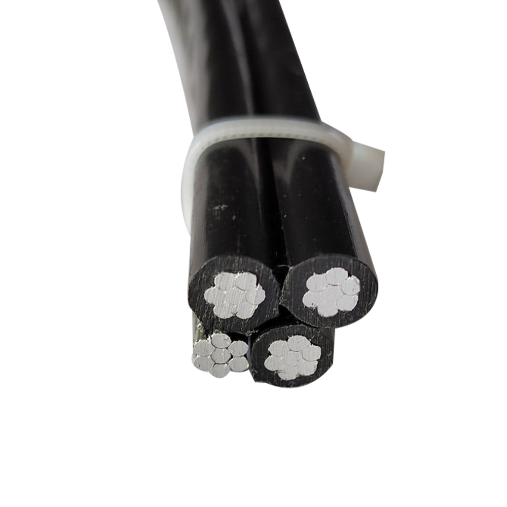 High Performance ASTM/Icea ABC Overhead Insulated Aerial Bundle Specification 350mcm Murex Triplex Service Drop Cable