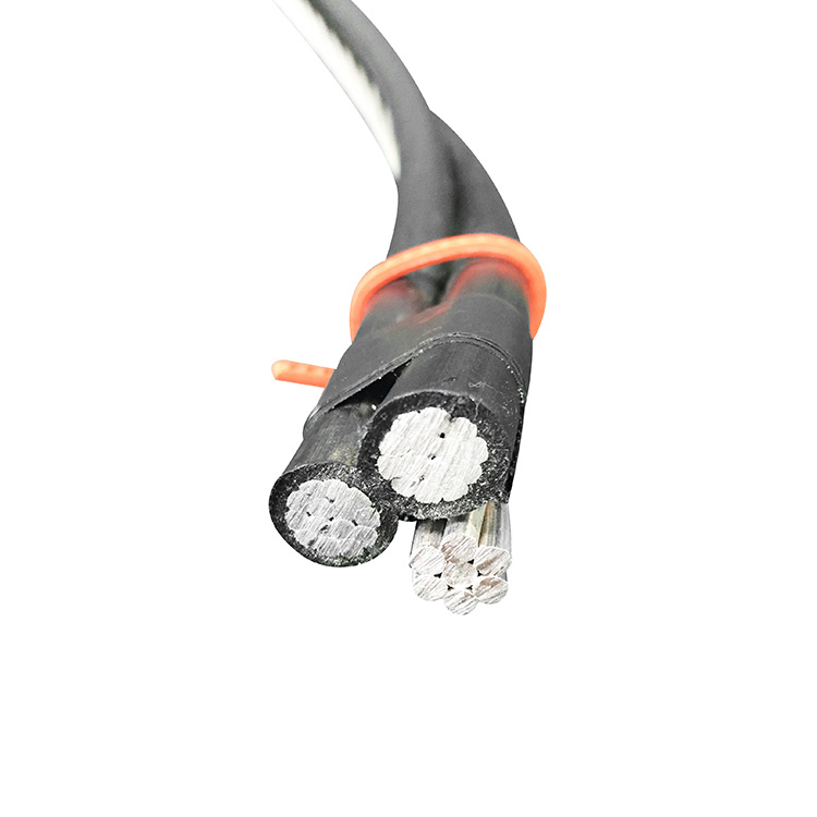 Cable de caída de servicio dúplex aislado de alto rendimiento XLPE PVC PE AWG ABC Haiotis