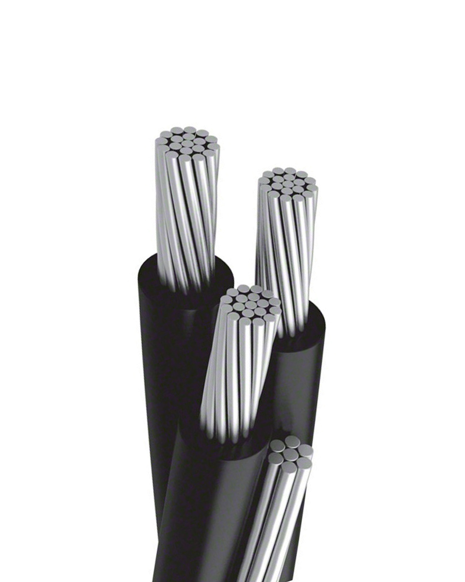 Cable de caída de servicio triplex de aluminio dúplex con conductor de aluminio XLPE de alto rendimiento AWG 6