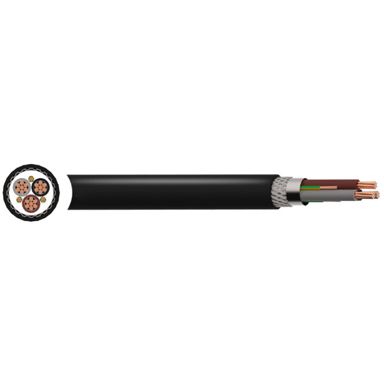 LSZH XLPE 1.8/3kv 3X6+3G1, 5 3X16+3G2, 5 3X25+3G4 3X35+3G6 3X50+3G10 3X10+3G1, 5 EMC VFD Cable