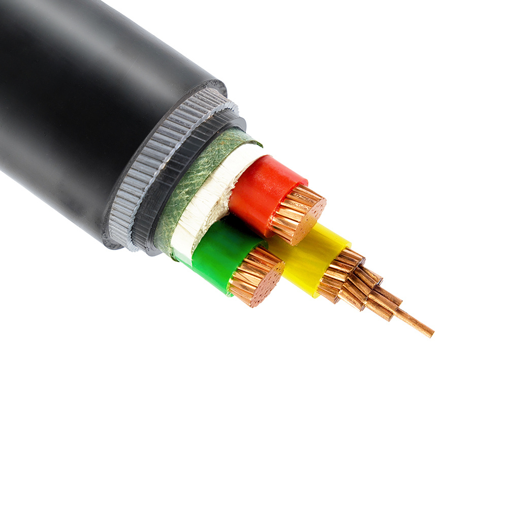 LV Yjv32 Undeground Copper XLPE PVC Swa Armoured 3 Core Power Cable 120mm2
