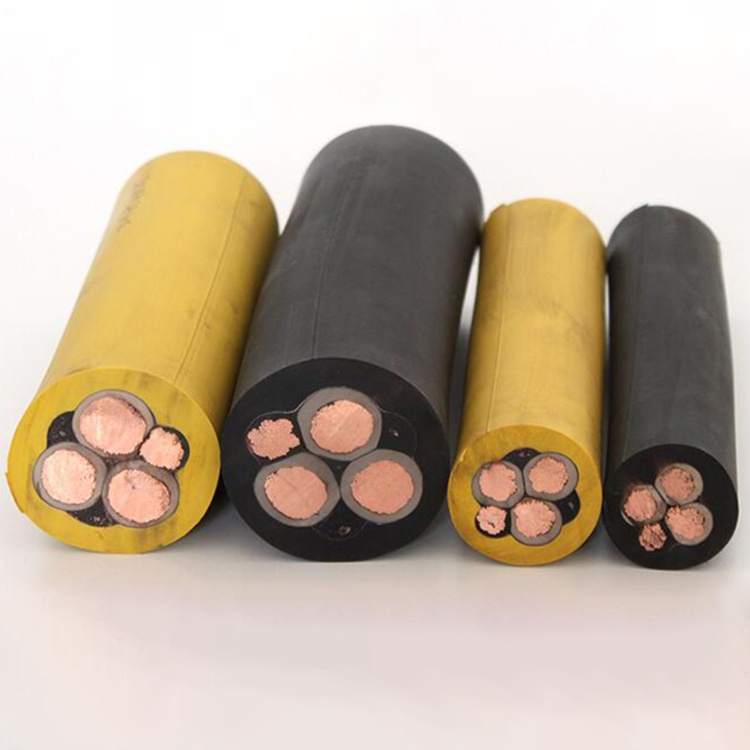 Low Medium Voltage 3 4 Cores Flexible Flame Retardant 0.38/0.66kv 0.66/1.14kv 1.9/3.3kv 3.6/6kv 6/10kv Mc Mcptj My Rubber Sheathed Coal Mining Power Cable