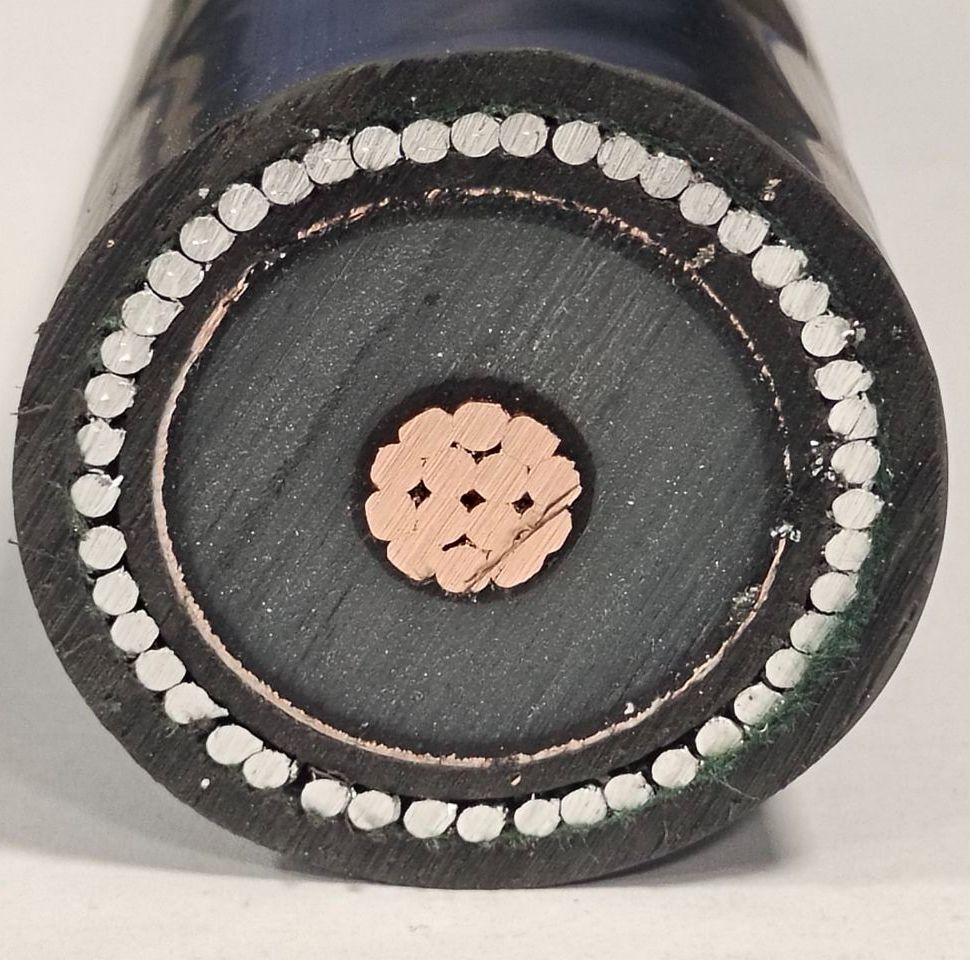 Medium Voltage Cu/XLPE/Cws/PVC/Awa/Ny/PVC Single Core Copper Conductor Screened Armoured and Nylon Underground Power Cable
