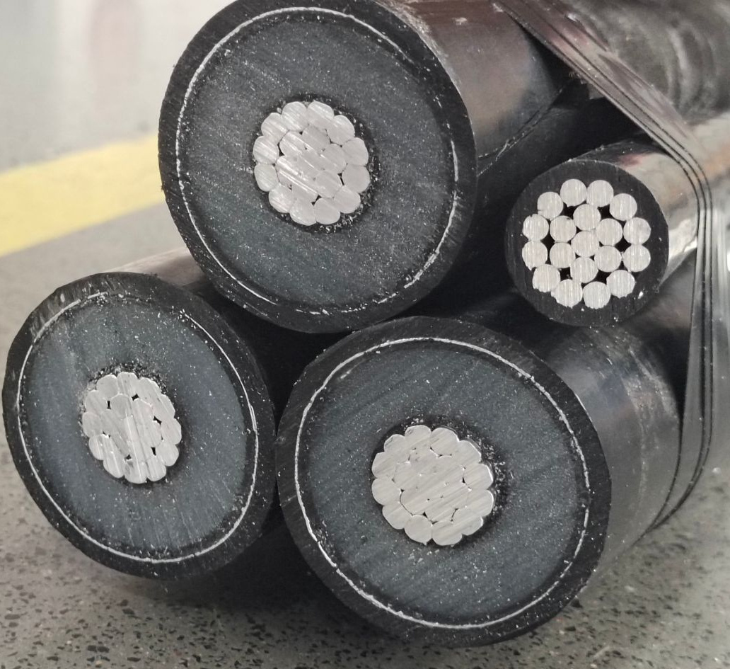 Medium Voltage Mv 18/30kv 3*150+120 3X150+120mm2 11kv 22kv 33kv 35kv XLPE Insulated Insulation Aerial Bundled Aluminium Overhead ABC Cable