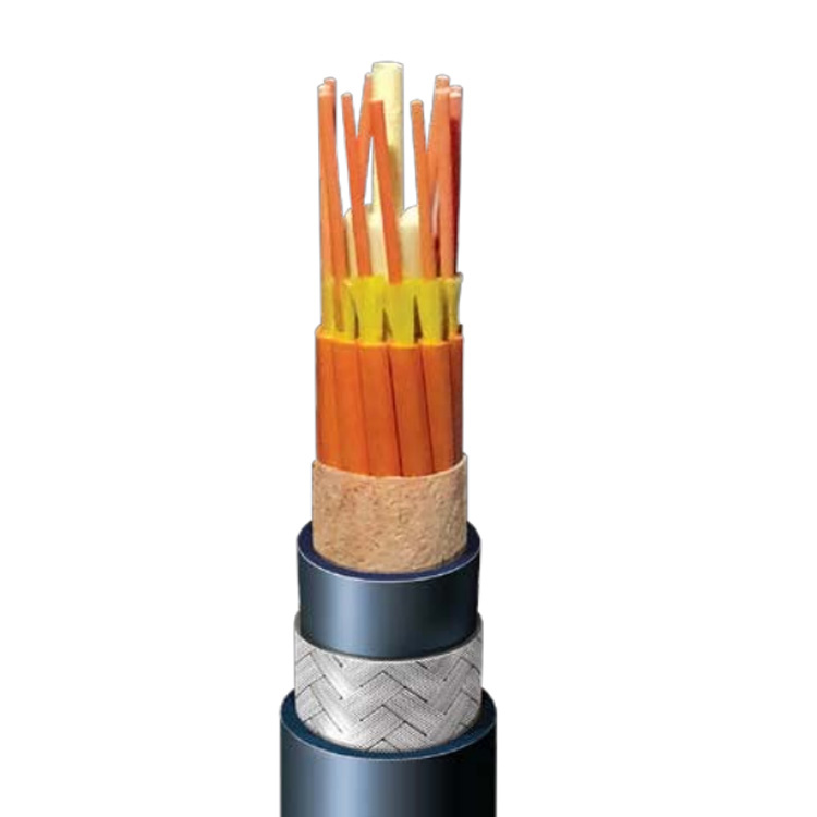 Nek606 Aici Single Mode Multi-Mode Flame Retardant Tight Buffer Armored Marine Fiber Optic Cable