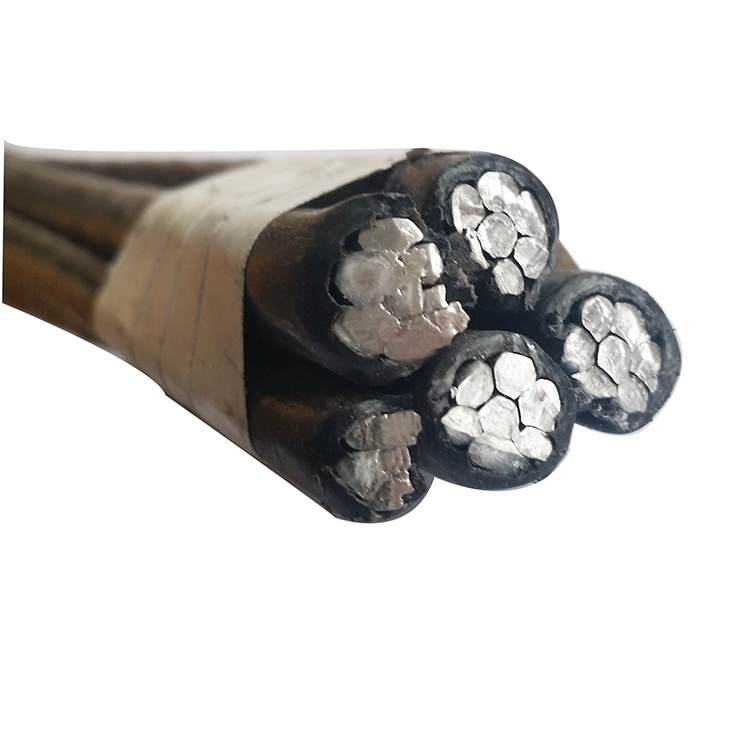 Overhead Aluminium Conductor 1X54.6 RM + 3X25 RM+16 RM mm ABC Aerial Bundle Cable