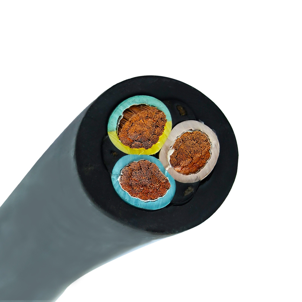 Round Wire 450/750V 3c 3 Core 35mm 70mm Submersible Borewell Pump Cables
