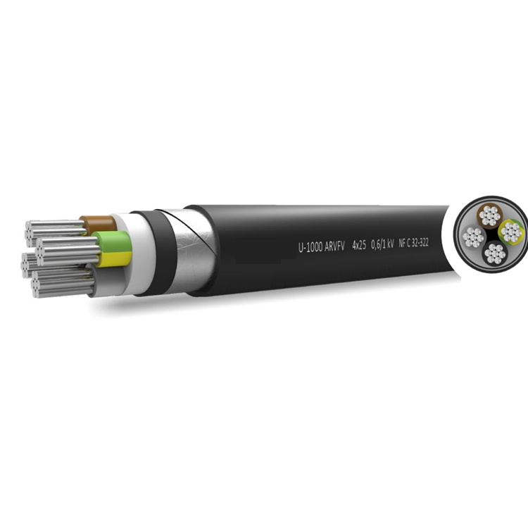 U-1000 U1000 Arvfv NF C 32-322 French Standard Industrial Aluminium Low Voltage Armoured Cables