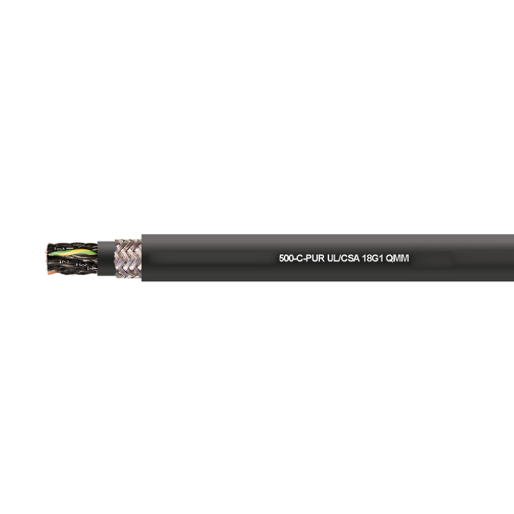 UL Approved 600V 300/500V 500-C-PUR EMC-Preferred Type Drag Chain Cable for Extreme Mechanical Stress