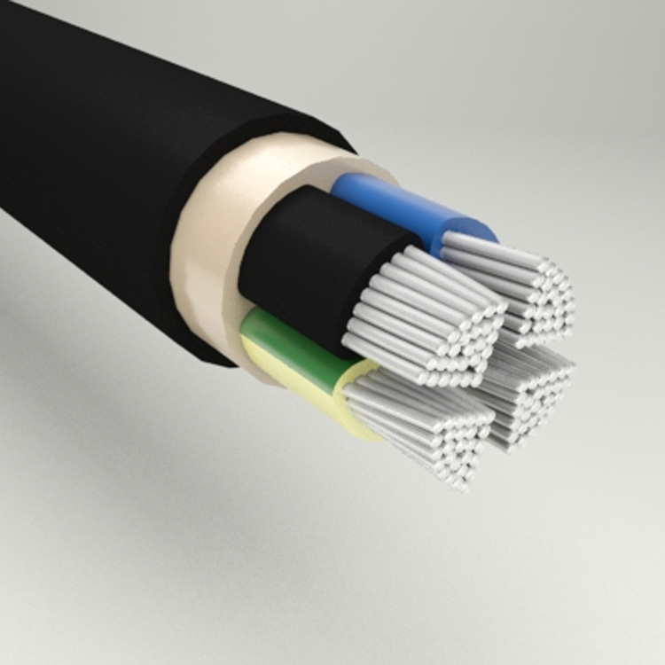 Underground Aluminium Conductor Twisted 15mm 300mm2 4 Core and Earth Power Cable
