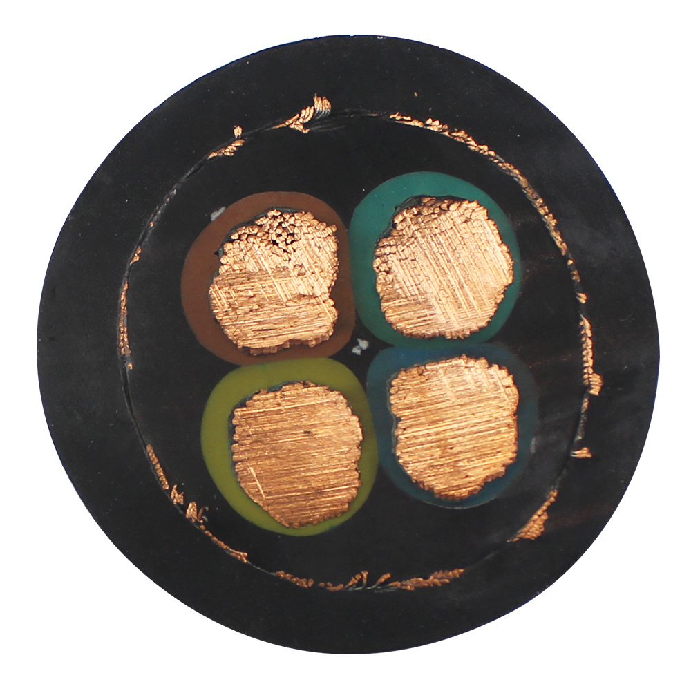 Waterproof Flexible Epr Insulated Rubber Cable 3 Core 4 Core Round Submersible Pump Cable
