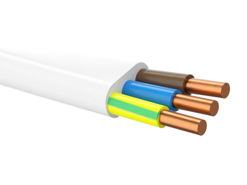 Ydyp Ydy Flat Round 3X1.5 3X2.5mm 450/750V Solid Copper PVC Insulation PVC Sheath Rvv Electric Cable