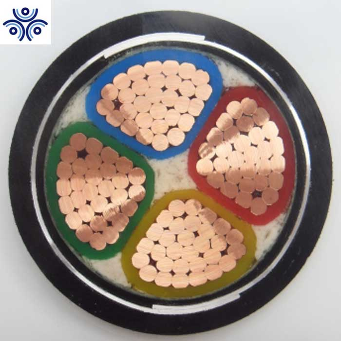 0.6/1kv 3*70+35mm2 Cu Conductor PVC Insulated Steel Tape Armored PVC Sheathed Power Cable