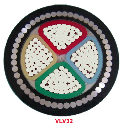0.6/1kv Aluminum Core PVC Insulated 4 Core Steel Wire Armour Power Electric Copper Underground Cable