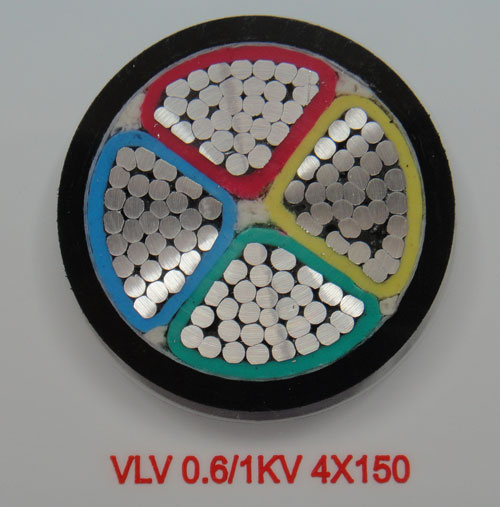 0.6/1kv Cable aislado de PVC, 4 Cable Swa de núcleo de PVC