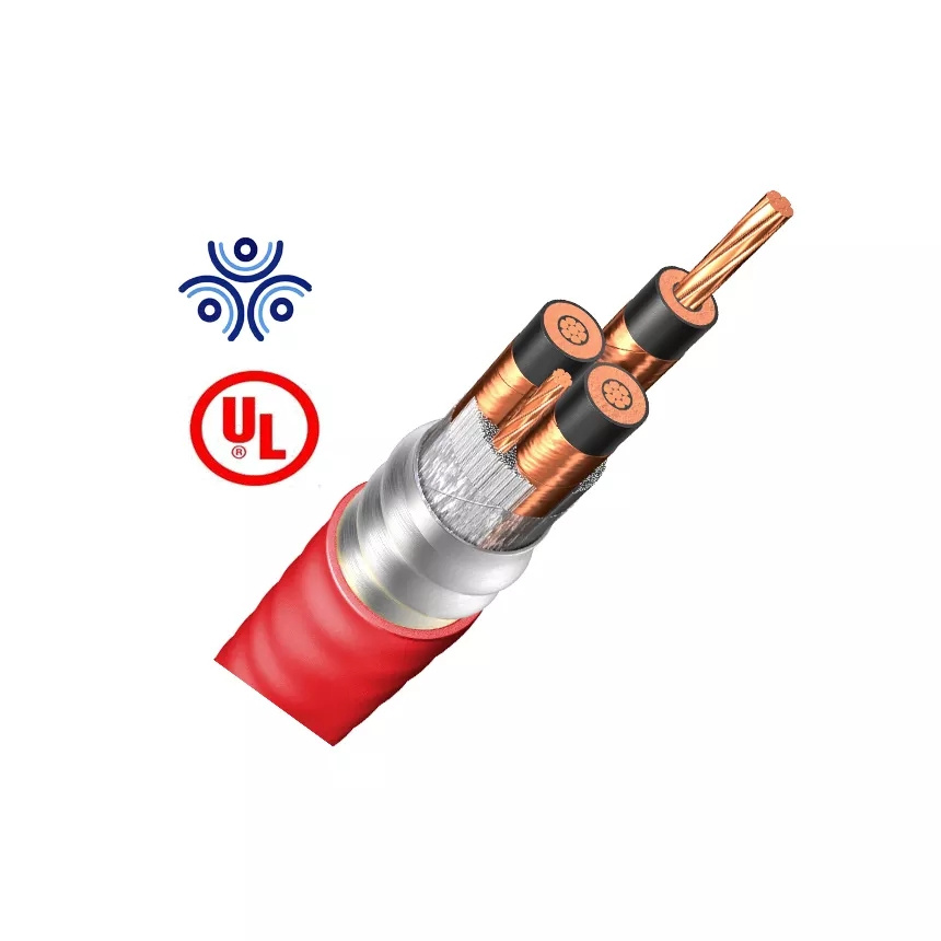 12/3c Câble armé en aluminium avec gaine en PVC type Mc-Hl