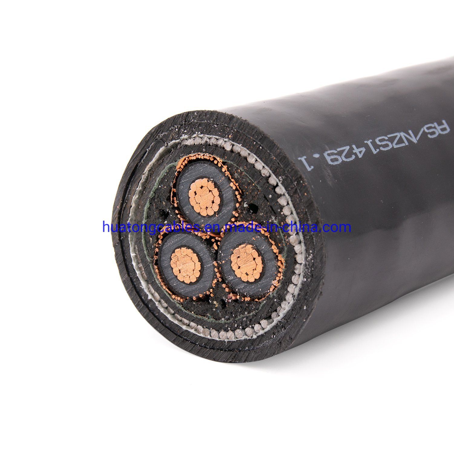 12.7/22kv Monocœur 3 Cœur 185mm2 240mm2 Câble d′alimentation armé Swa avec isolation XLPE