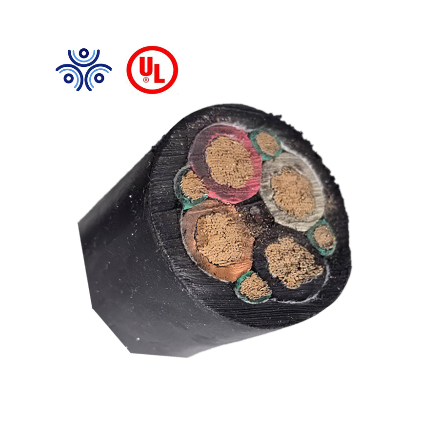 12 AWG 5c Type G Type G-Gc Shielded Mining Type Shd Round Power Cable, 2kv