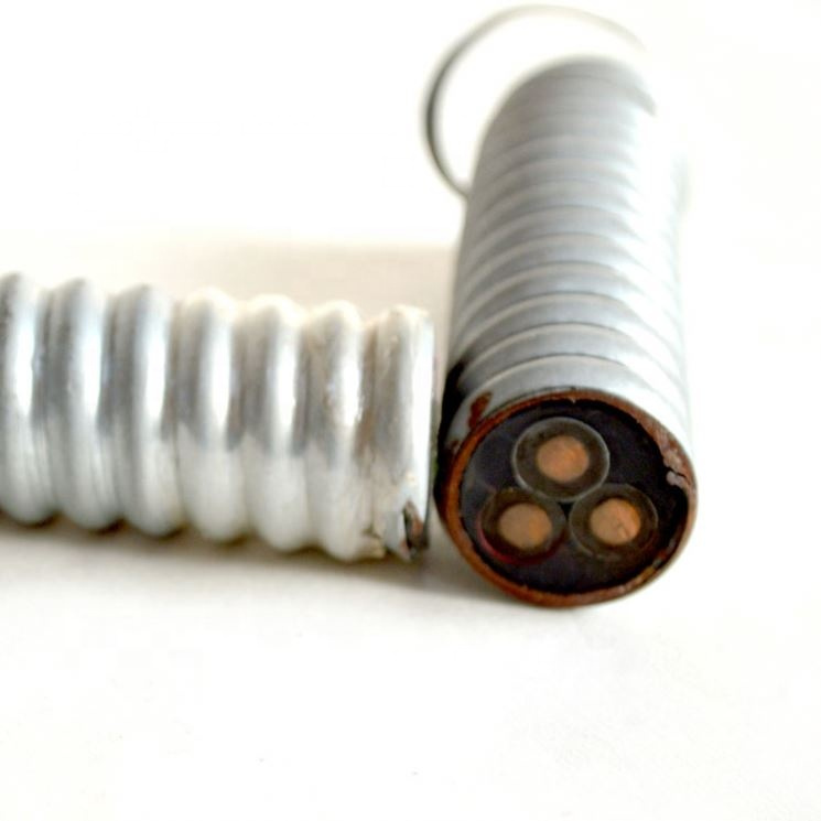 2*10 AWG +10AWG (Bare) Teck 90 Xhhw-2 Conductor Aluminum Armored with PVC Sheath Cable