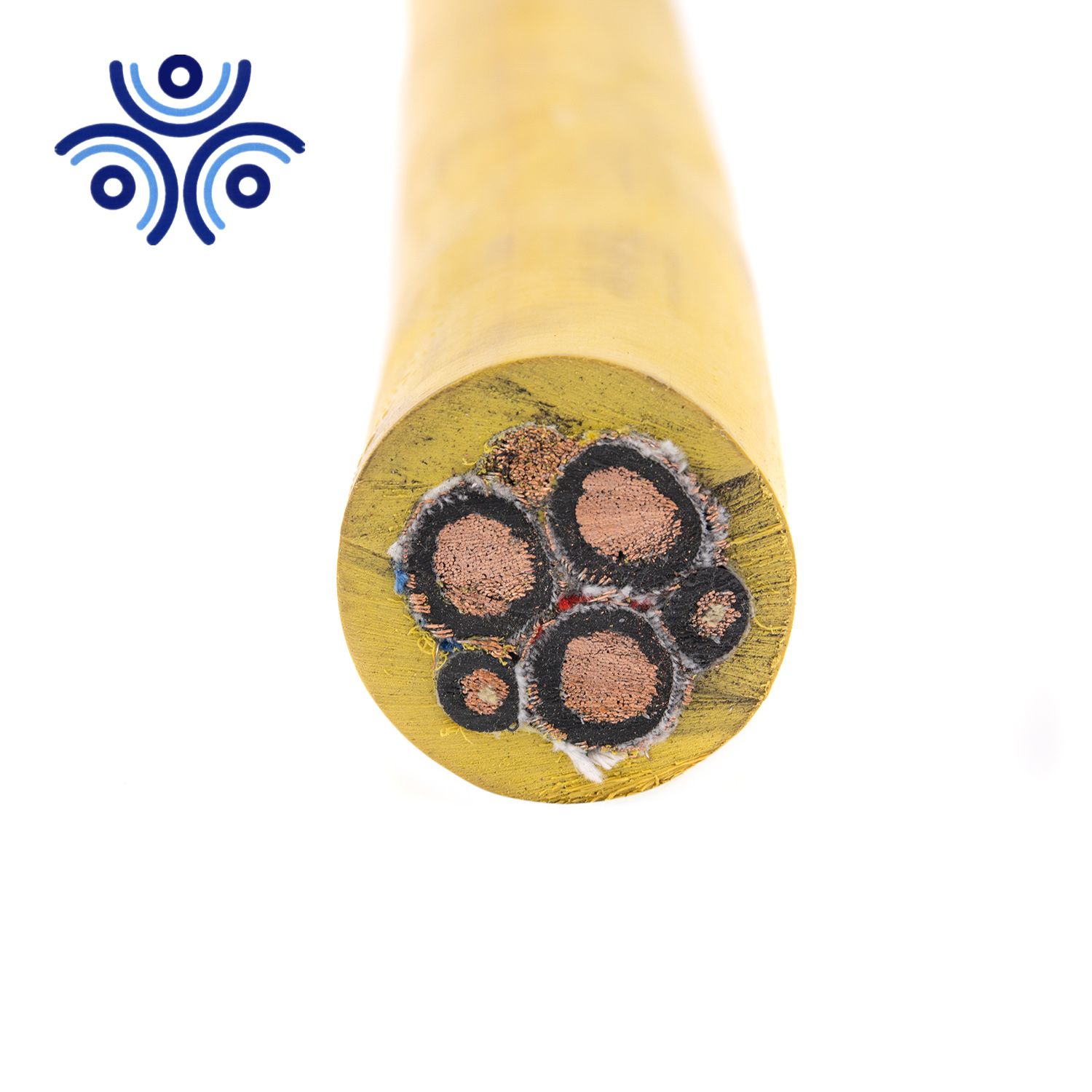 3 Core 640/1100V 3X35+2X16+1X16mm2 Yellow Trackless Rubber Mining Trailing Cable