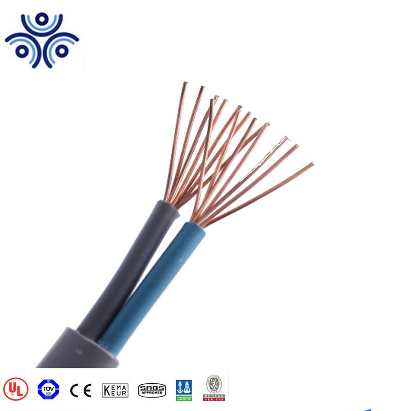 450/750V~0.6/1kv Cable de control multicore aislado de PVC con trenzado retardante de llama 7*1.5mm2 5*1.5mm2 5*2.5mm2