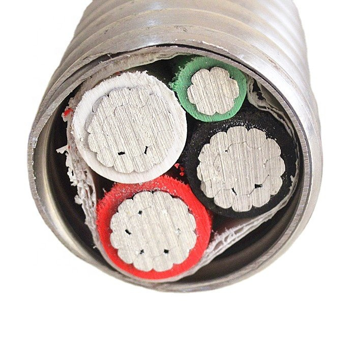 600volts AA-8030 Aluminum Alloy Conductor 3 Core 250mcm 500mcm Metal Clad Cable Type Mc Cable with UL Certificate
