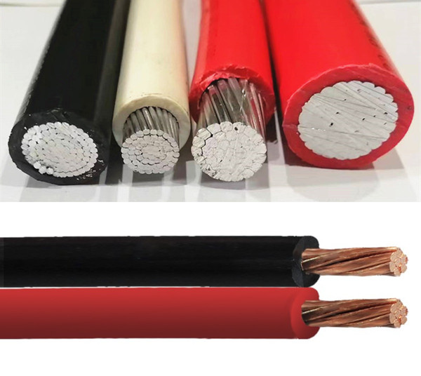8000 Series Aluminum Alloy Conductor XLPE Insulation Black Color PV Solar Cable with UL Listed