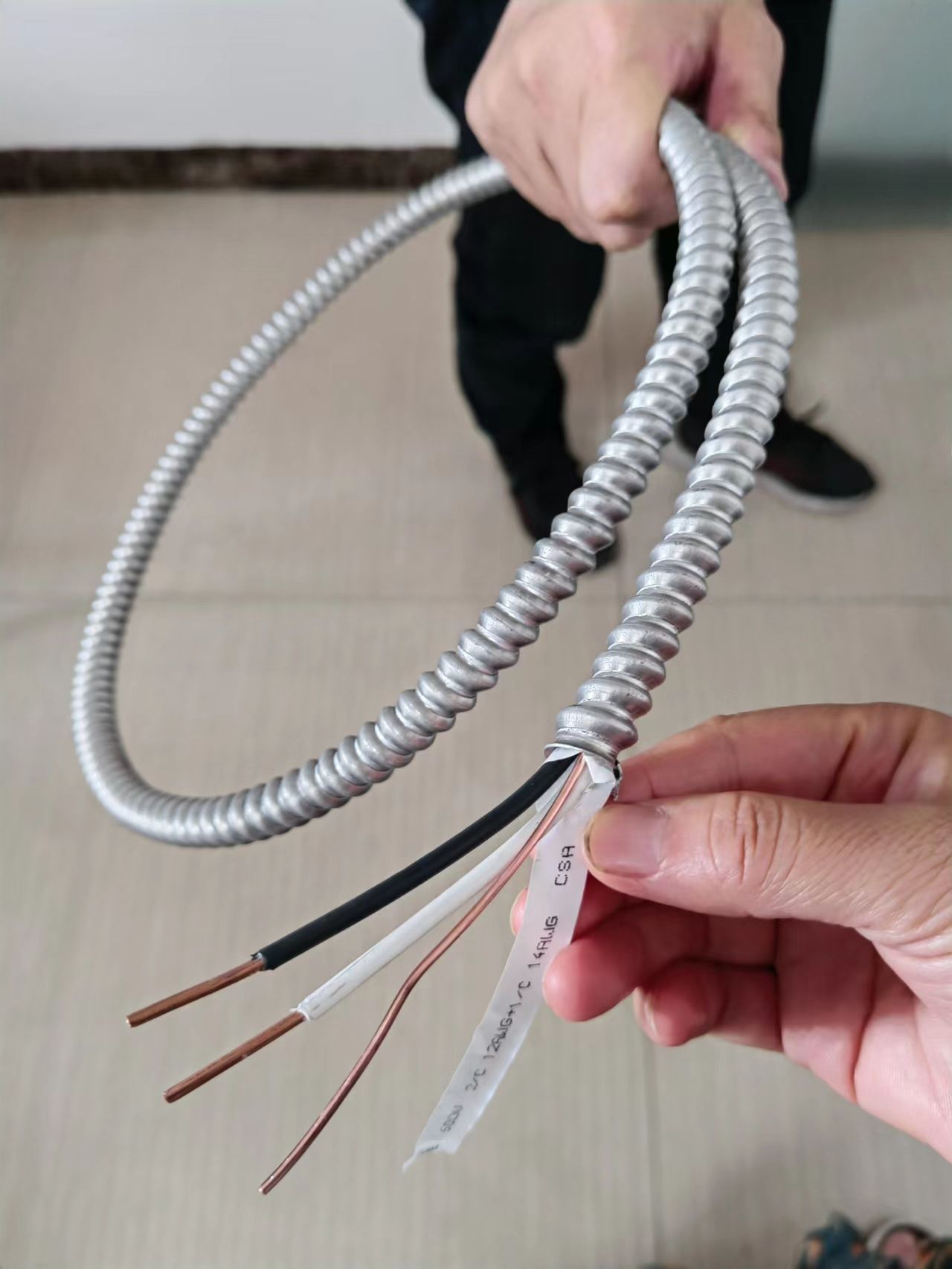 Bx Wire AC90 Cable 12/2 14/2 600V Aluninum Tape Interlocked Armored Wire cUL