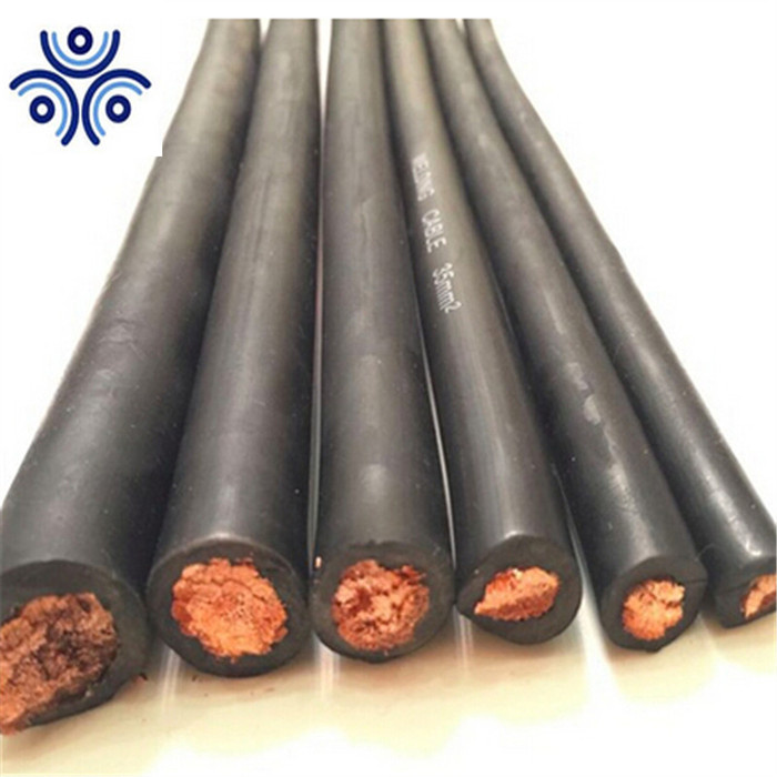 Cable de soldadura Cooper con aislamiento de goma, cable de soldadura de cobre super flexible
