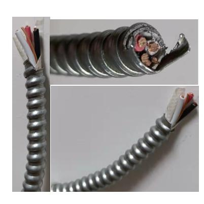 Copper Building Wire AC90 14/3 600 V Aluminum Interlocked Armoured Cable cUL Listed Bx Cable