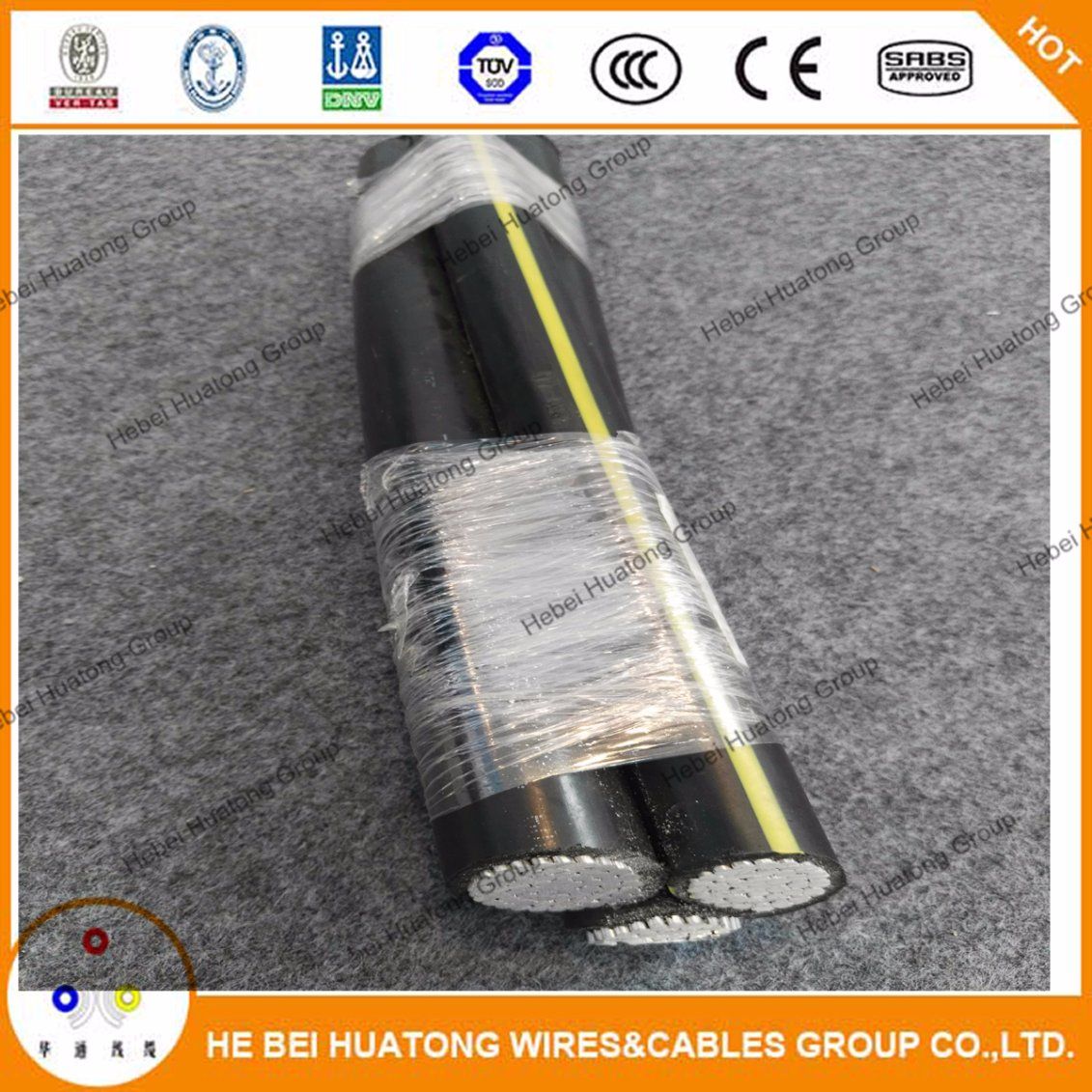 Cable de servicio de aluminio Delgado