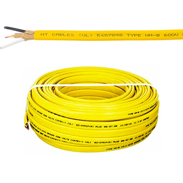 Electrical 600V 14/2 12/3 12/2 PVC Nylon Copper Conductor XLPE Wire Nonmetallic Sheathed Nm-B Indoor Power House Electric Power Cable Building Stranded UL