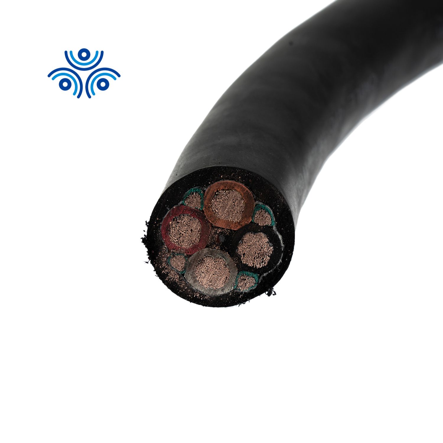Cable de potencia de goma tipo G-Gc plano, paralelo y portátil con verificación a tierra, Epr/CPE 2000V
