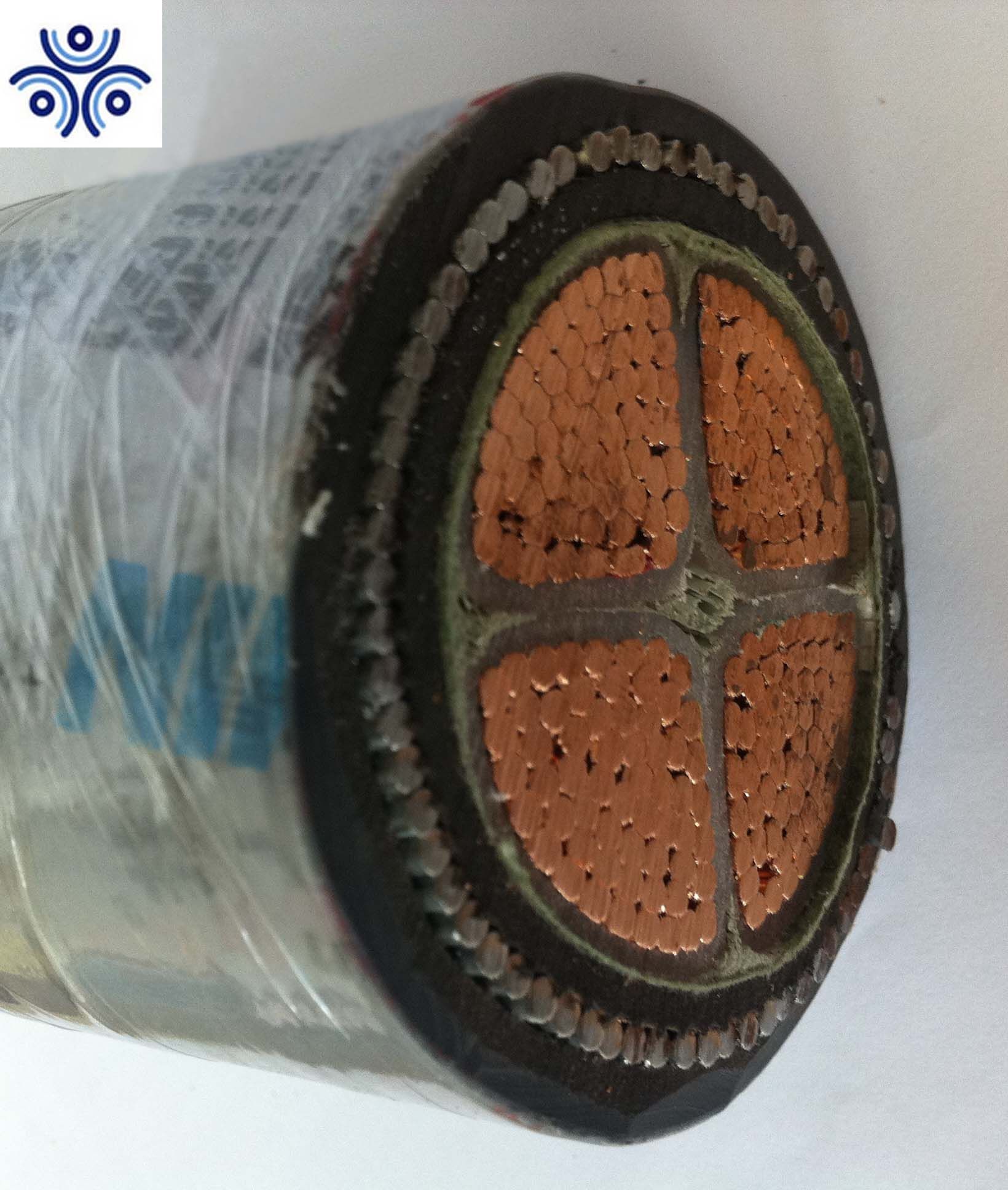 IEC Standard 26/35kv XLPE Insulated Copper Tape Shielding PVC Sheathed Steel Wire Armoured Power Cable