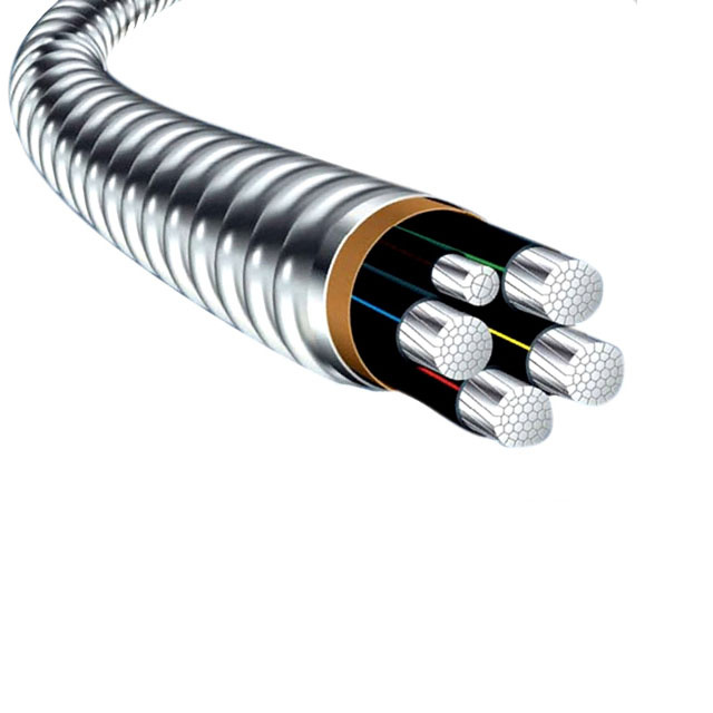 Mc Cable UL Listed 1569 Metal Clad Cable Copper Conductor 14/2 Aluminum 12/2 Types of Armor Amour Armored/Armoured Bx Wire Cable