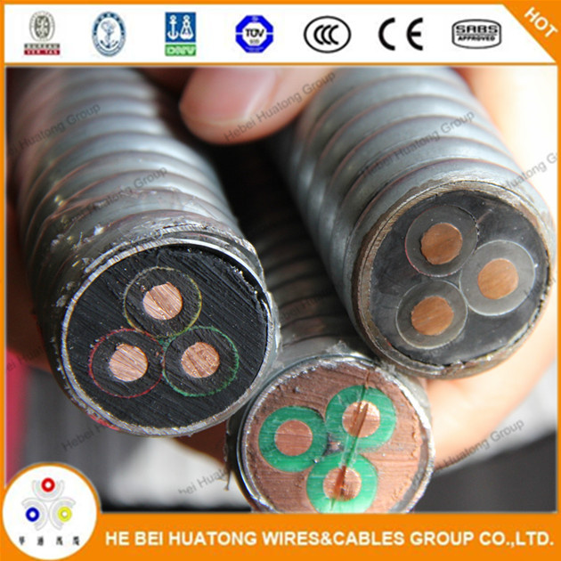 Medium Voltage 2AWG Lead Sheath Submersible Oil Pump Cable Esp Power Cable