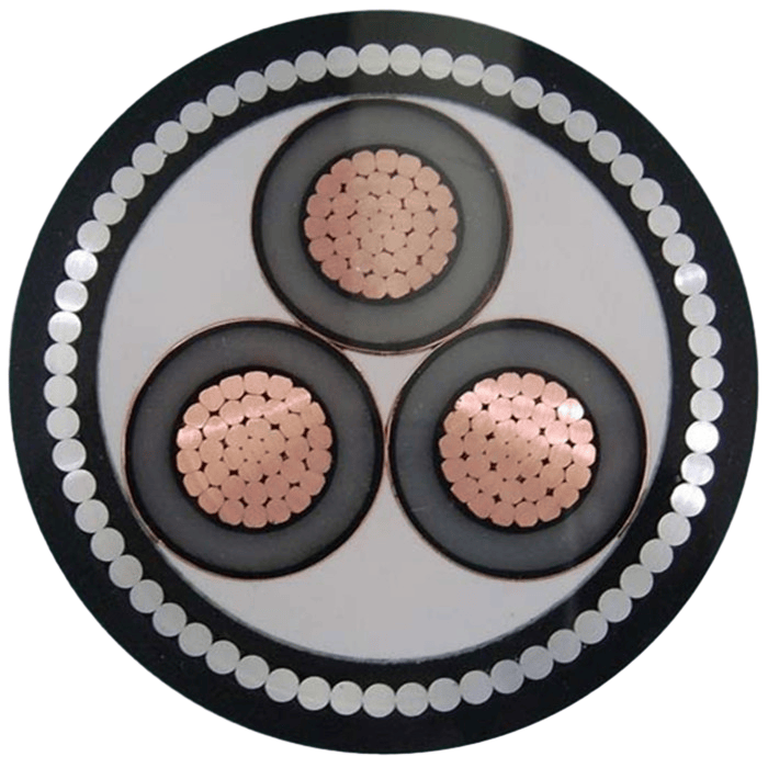 Medium Voltage 3 Core Copper/Aluminum Conductor XLPE Insulated Armoured Power Cable