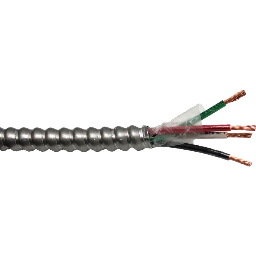 Metal Clad Electrical Copper Conductor PVC Insulation Building Wire Armour Cable 12/2, 12/3, 14/2 14/3 Type Mc AC Bx Cable