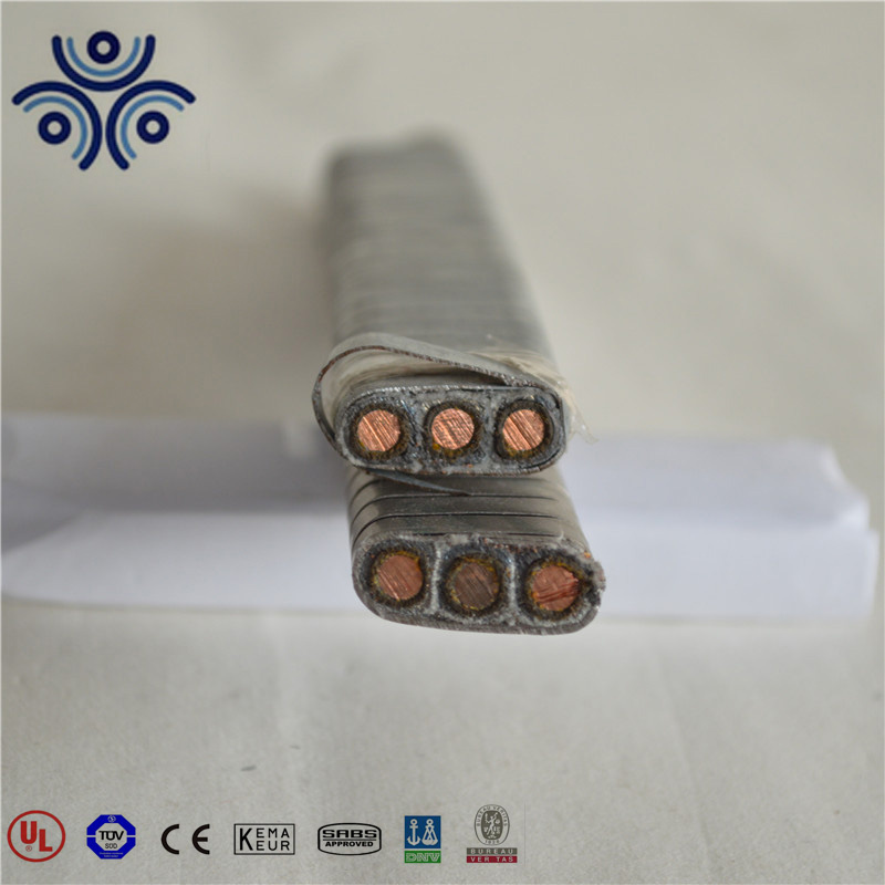 PVC/Rubber Copper Conductor Flexible Water Deep Well Field Submersible Cable