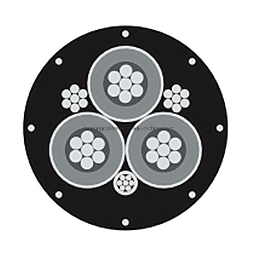 Portable Round Copper Power Cable 2000V Type G-Gc Green Ground Conductor, Yellow Check Conductor 2/0AWG Size Factory Price Mining Power Cable