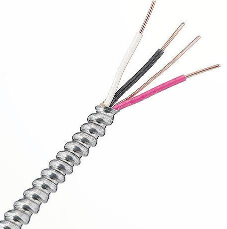Round Building Electric Copper 14/2 12/2 Armoured Cable Residential Wire Factory AC90