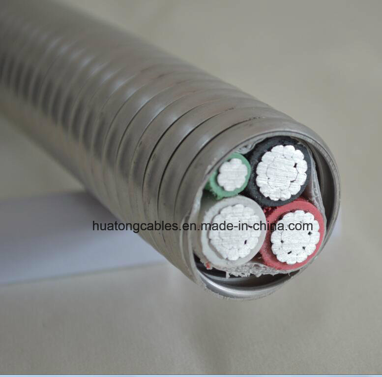 Three Conductor W/Ground Aluminum Armor Xhhw-2 600V Mc Cable
