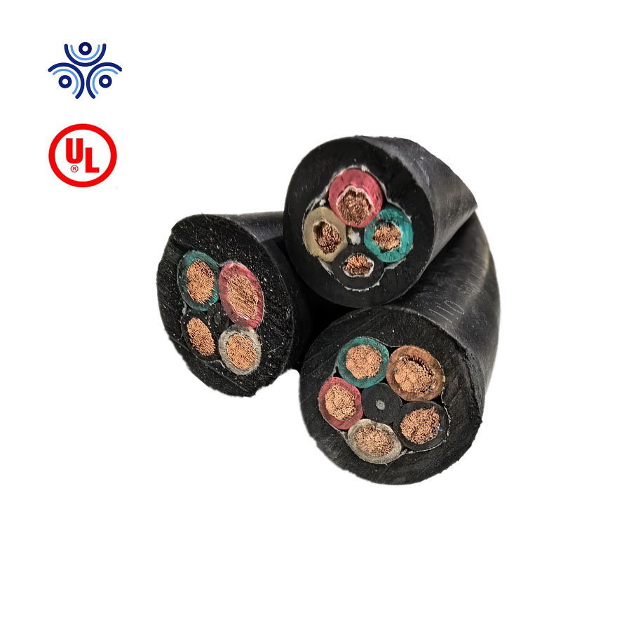 Type W Portable Power Cu Cable 2kv Black Flame Resistant Thermosetting Wire