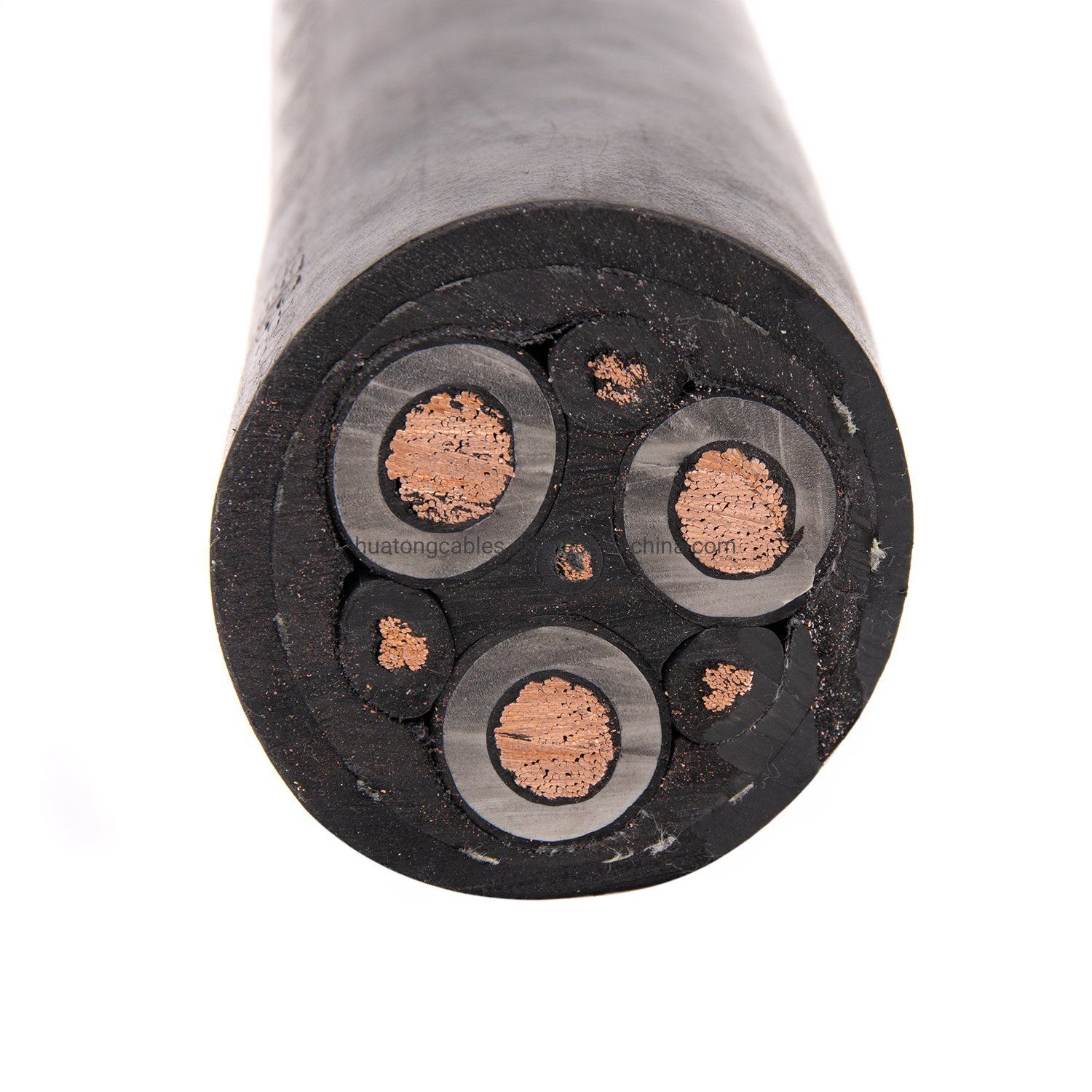 UL Listed Three-Conductor Portable Power Cable, CPE Jacket 15kv Mining Cable