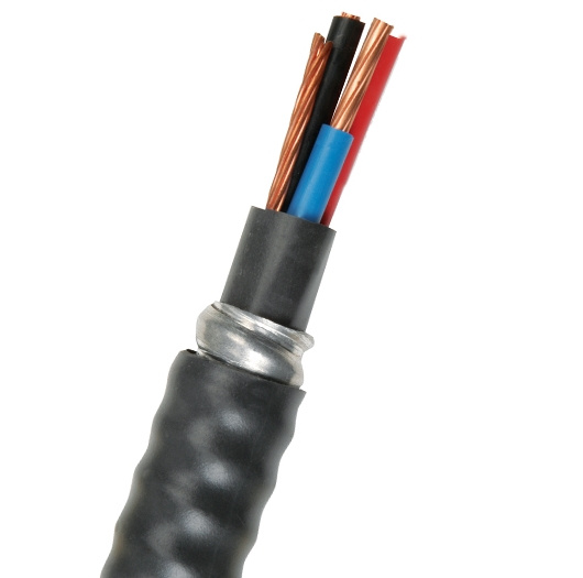 cUL CSA Approved 90c Aluminum Power Cables 600V 4X4/0AWG 1X 350kcmil Tech Armoured Teck Wire 1X 350kcmil Tech Armoured Power Cables