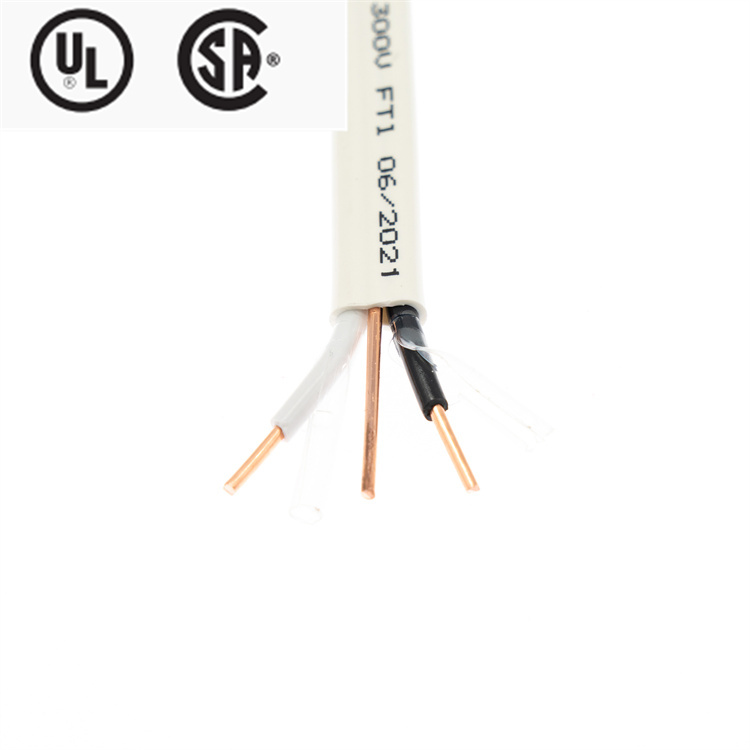 Fios Elétricos cUL e CSA Nmd90 Cabo 14/2 14/3 12/2 12/3 6/3 8/3 Branco