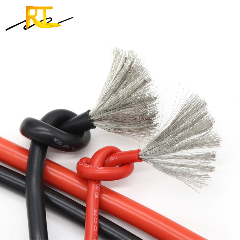 16 AWG 1.27mm Industrial Lighting High Temperature Resistant Flexible Tinned Copper Silicone Electric Cable