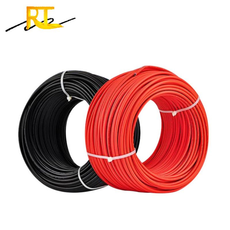 2pfg 1169 PV1-F Black Red 2mm2 4mm2 6mm2 Copper Wire PV Solar Cable for Solar Power Station