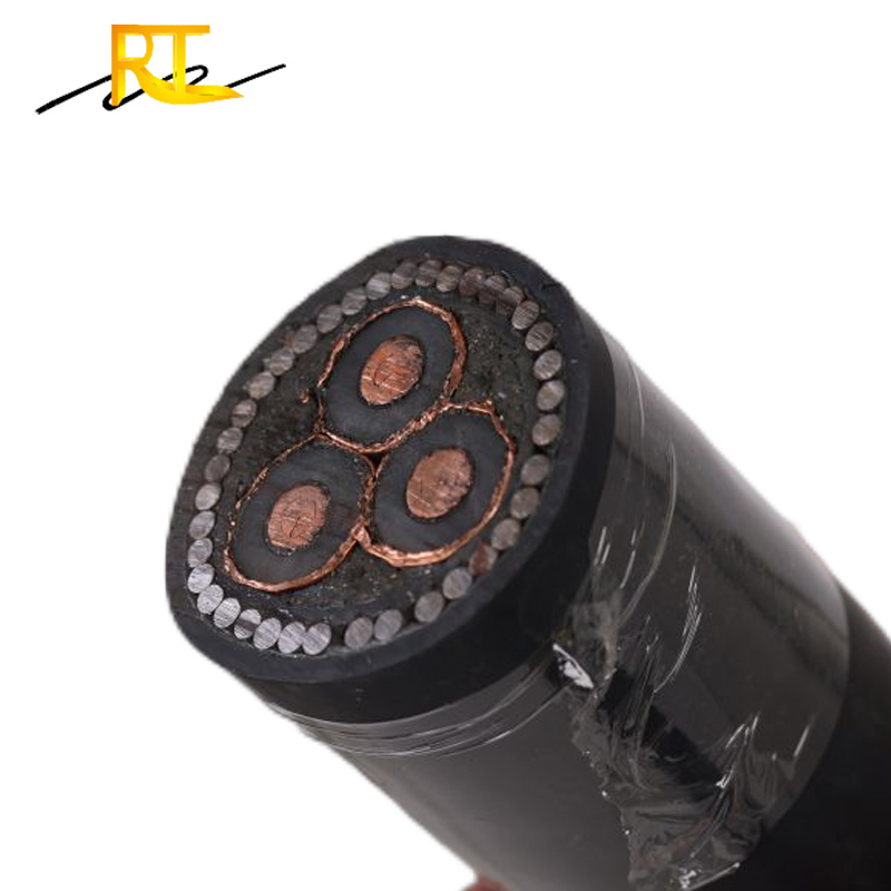 3 Conductor de Cobre Central 3X70 3X95 3X120 150mm2 Cable de Potencia Swa Cable de Potencia Armado de Media Tensión XLPE
