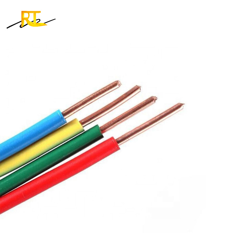 Cheap 1mm 1.5mm 2.5mm 4mm 6mm Copper Conductor Flexible PVC Electrical Electric Building Wire Cable for House Wiring H07V-U